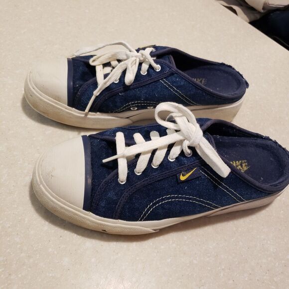 Nike Vintage 90s Y2K 9 Denim Slides Slip On Shoes Platform Women's Havoc Mules - Picture 5 of 9